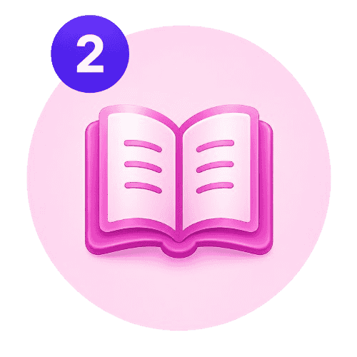 Libro abierto rosa